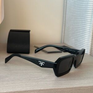 Prada Black Geometric Sunglasses
